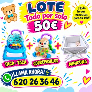 Lote: Minicuna, Correpasillos y Taca-taca