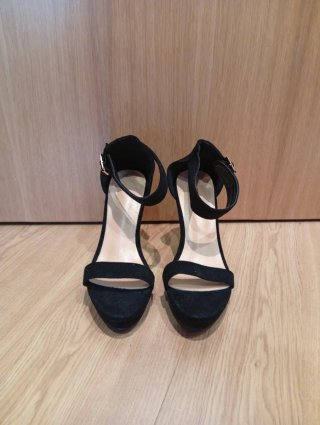 Sandalias de cuña negras talla 38