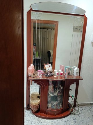 Recibidor con Espejo de Madera