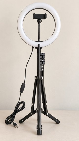 Trípode con Aro de Luz LED