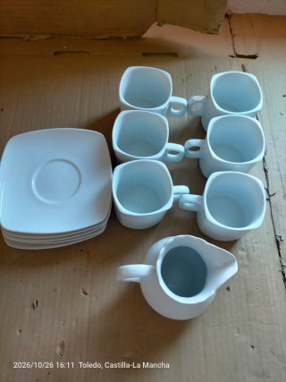 Juego de Café de Cerámica Blanco