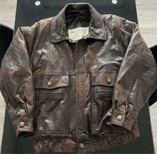 Chaqueta de Piel Vintage Heppres Talla 52