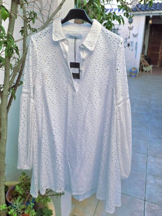 Blusa Imiloa Blanca Calada Talla 34