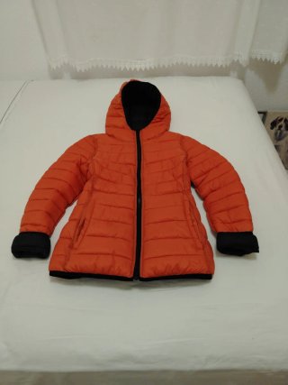 Chaqueta Reversible Naranja y Negra