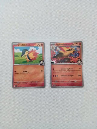Cartas Pokémon Cyndaquil y Typhlosion