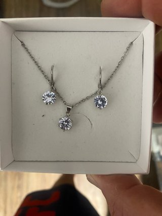 Conjunto de plata 925 con cristal brillante