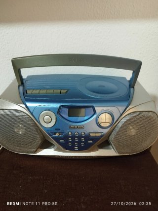 Radio CD Philips Azul y Gris