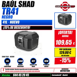 BAUL SHAD TR41 41L NEGRO