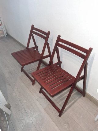 Pack 2 Sillas Plegables de Madera