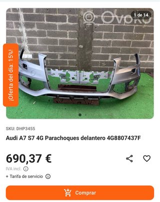 Paragolpes delantero Audi A7 S-Line 4G