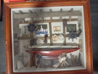 Cuadro Decorativo de Barco en Madera