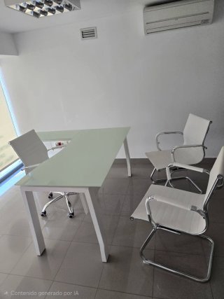 Conjunto Mesa de Oficina y 3 Sillas