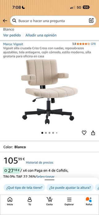 Silla de oficina Vigosit Criss Cross