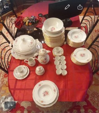 Vajilla Completa Vintage de Porcelana