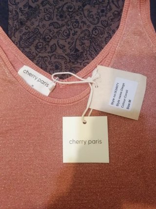 Camiseta Cherry Paris coral Talla M