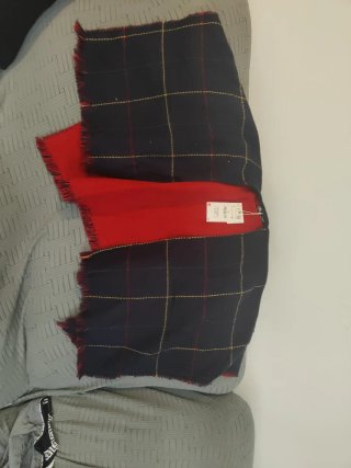 Poncho Zara Azul y Rojo