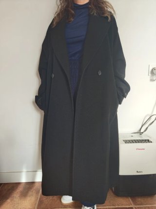 Abrigo Negro Zara Talla XXL