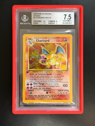 1999 Pokémon Charizard Base set 1ª Edición BGS 7.5