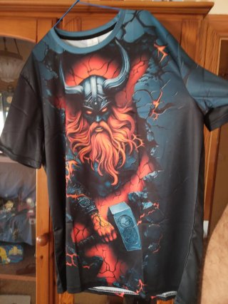 Camiseta Vikingo Thor 3D Talla L