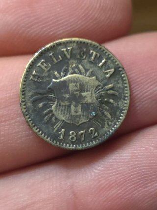 Moneda Suiza 5 Rappen 1872-EBC-Rara