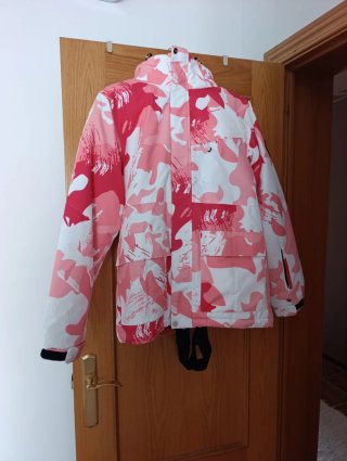 Chaqueta de esquí mujer estampado camuflaje