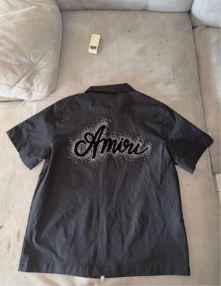 Camisa Amiri Negra con Brillos