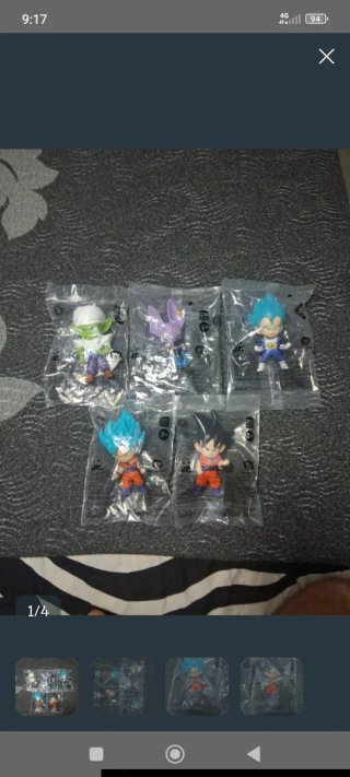 Lote 5 Figuras Dragon Ball Super Burger King
