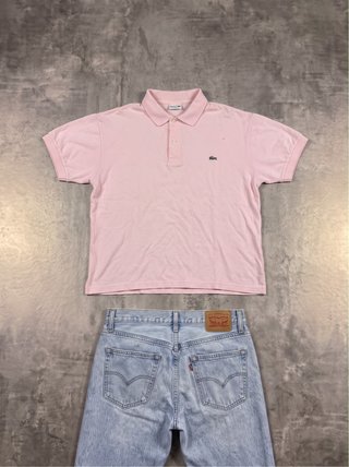 Polo Lacoste Rosa Pastel Clásico Logo Cocodrilo Vi