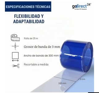 Rollo Cortina Industrial PVC 3mm