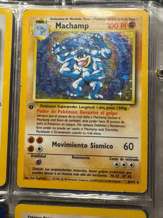 Carta Pokémon Machamp 1ª Edición Holo