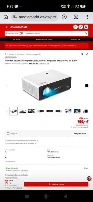Proyector Vivibright D5000