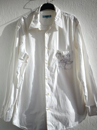 Iceberg History White Embroidered Shirt Size L