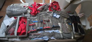 Set de Guantes y Mandiles de Malla Metálica