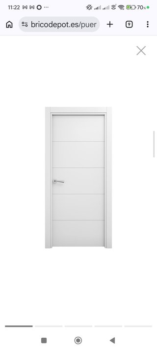 Puerta abatible y corredera Blanca 72 cm