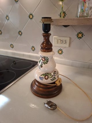 Pie de lámpara de mesa de cerámica