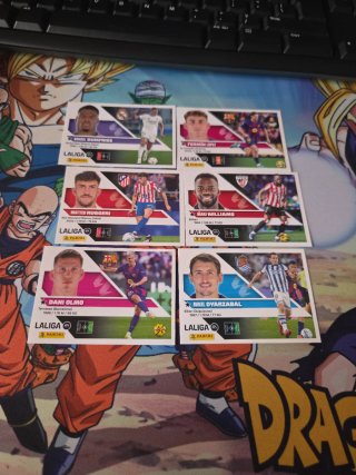 Lote de 6 cromos Liga Panini