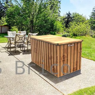 Baúl Arcón Metálico 585 L Imitación Madera - 71x133x72 cm - Duramax