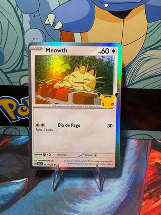 Carta Pokémon Meowth - Edición 25 Aniversario