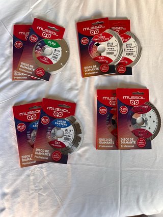 Lote Discos Diamante MUSSOL 115mm