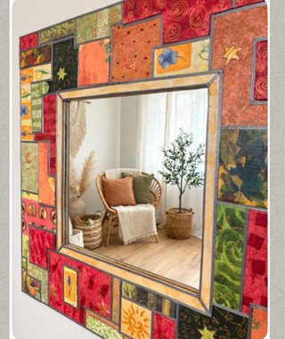 Espejo Decorativo Artesanal 80x80