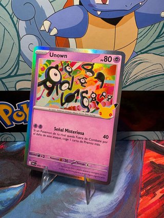 Carta Pokémon Unown - Edición 25 Aniversario