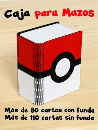 Caja para Mazos de Cartas (Diseño Pokéball)
