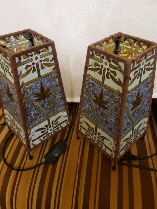 Set de 2 Lámparas de Mesa Estilo Indio