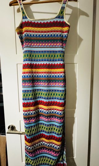 Vestido Shein de Tirantes Multicolor Talla M