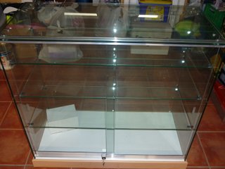 Mostrador Vitrina Expositor de Cristal 100x47x93cm