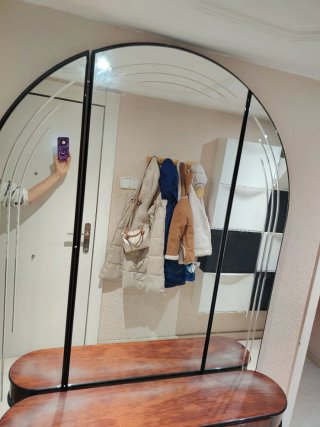 Conjunto Espejo y Mueble Recibidor