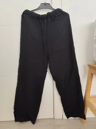 Pantalón Negro Estilo Lino