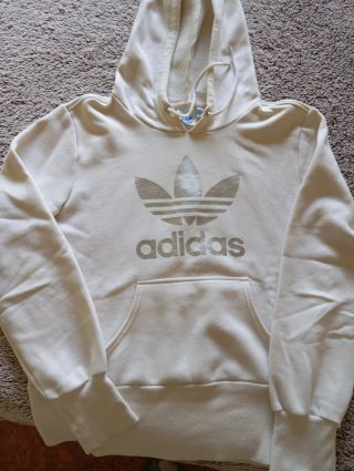 Sudadera Adidas Blanca con Capucha