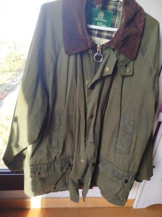 Chaqueta encerada tipo Barbour Zara