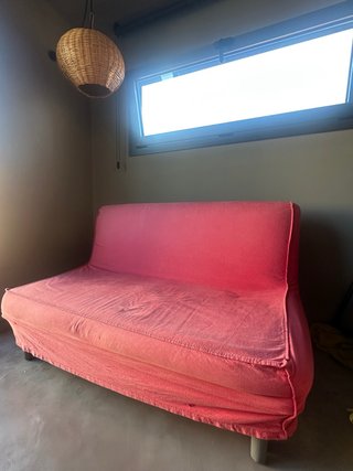 Sofá Cama de Dos Plazas Rojo